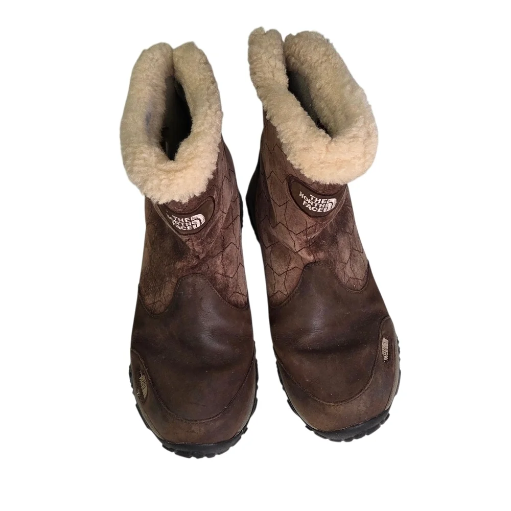 The North Face Primaloft Womens Winter‎ Insulated Brown Boots Back Zip Size 10